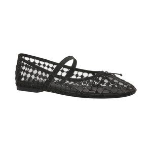 NWT On 34th Womens Farroh Ballet Flats 10020814600 Black Woven 9.5M
